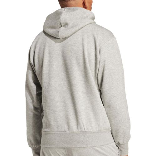 CASACO ADIDAS MOLETOM FLEECE ESSENTIALS IN6160 CINZA