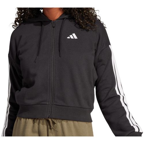 CASACO ADIDAS MOLETOM ESSENTIALS JE0052 PRETO