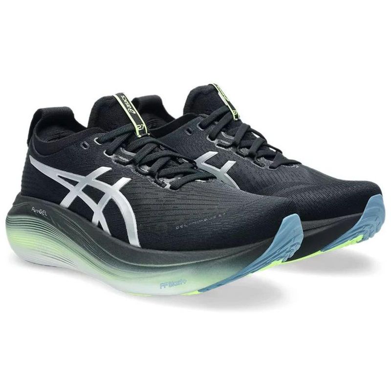 TENIS ASICS GEL NIMBUS 27 LUXE 1012B816P.001 PRETO VERDE