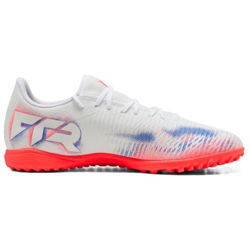 CHUTEIRA PUMA SOCIETY FUTURE 8 PLAY 108605-01 BRANCO LARANJA