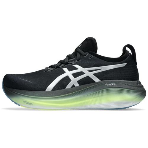 TENIS ASICS GEL NIMBUS 27 LUXE 1011C030.001 PRETO VERDE