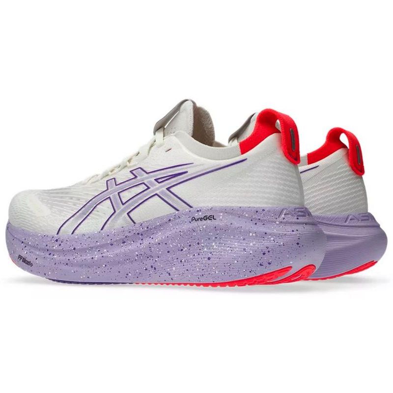 TENIS ASICS GEL NIMBUS 27 TOKYO 1012B913.500 BRANCO ROXO