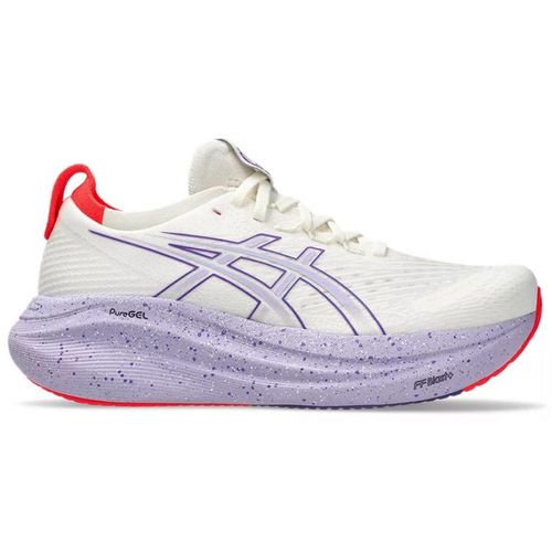 TENIS ASICS GEL NIMBUS 27 TOKYO 1012B913.500 BRANCO ROXO