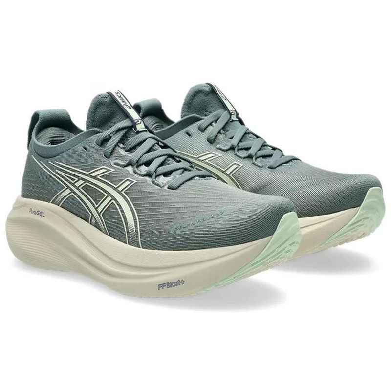 TENIS ASICS GEL NIMBUS 27 1012B753.402 CINZA BEGE
