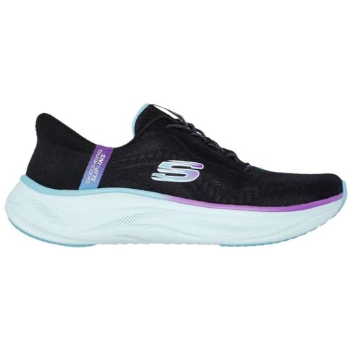 TENIS SKECHERS CLOUD PERFECTLY PLUSH 150560/BKMT PRETO AZUL