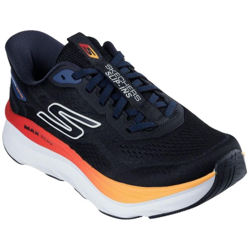 TENIS SKECHERS MAX RUN 221000/BKMT PRETO LARANJA