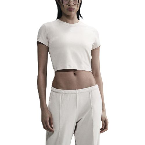 CAMISETA NIKE CHILL KNIT CROPPED HF9538-104 BEGE CLARO