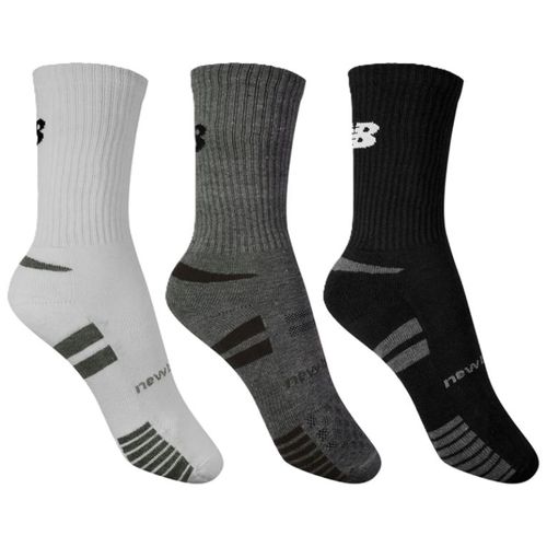 KIT MEIA NEW BALANCE PERFORMANCE NB74A.1122 BRANCO CINZA PR