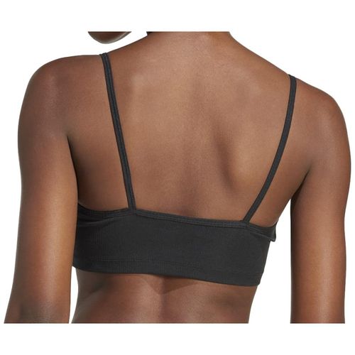 TOP ADIDAS BRALETTE CANELADO ESSENTIALS JD1471 PRETO