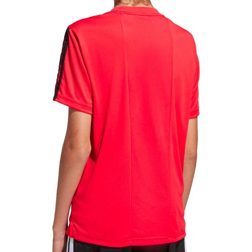 CAMISETA ADIDAS 3 LISTRAS JJ1034 VERMELHO PRETO