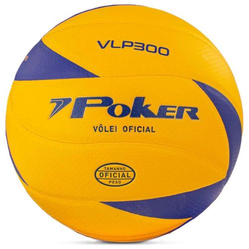 BOLA VÔLEI POKER PROFISSIONAL VLP 300 05798AA AMARELO AZUL