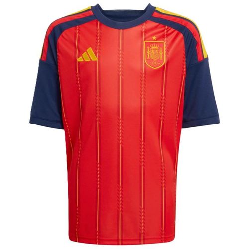 CAMISETA ADIDAS ESPANHA I INFANTIL JZ5757 VERMELHO MARINHO