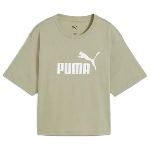 CAMISETA PUMA ESSENTIALS CROPPED TEE 684972-82 VERDE