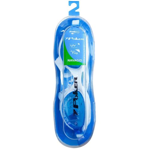 OCULOS NATACAO POKER NAVAGIO 13135BAQ BRANCO AZUL