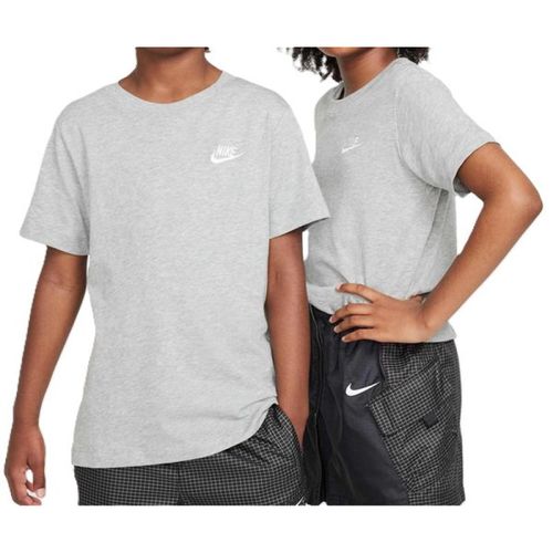 CAMISETA NIKE K NSW TEE FZ5177-063 CINZA