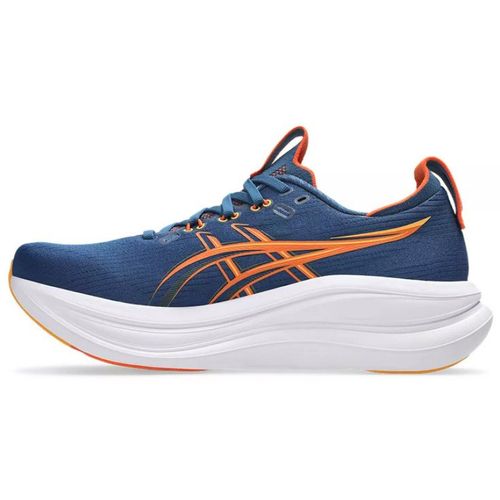TENIS ASICS GEL NIMBUS 28 1011C127.401 MARINHO LARANJA