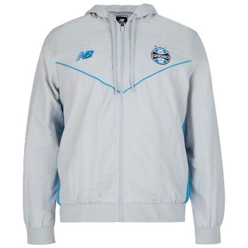 JAQUETA NEW BALANCE VIAGEM GREMIO 2026 MJ831809 CINZA AZUL
