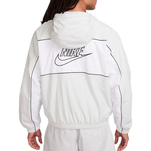 JAQUETA NIKE CORTA VENTO CLUB HOODED HJ2012-025 BRANCO PRETO
