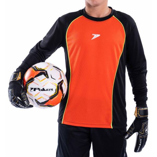 CAMISETA POKER GOLEIRO ML REPRISE JR 04497PTLAC PRETO LARANJ