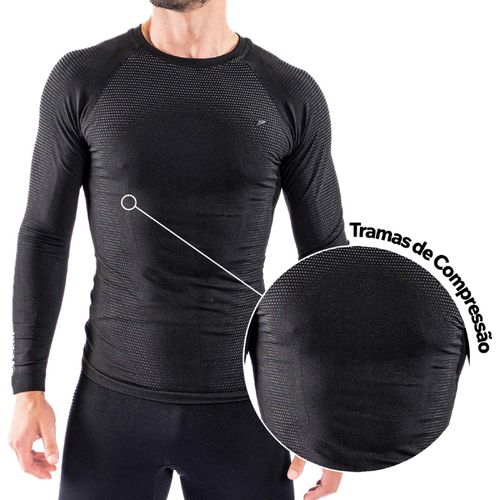 CAMISETA POKER SKIN ML CONFORT X RAY II 04517PT PRETO