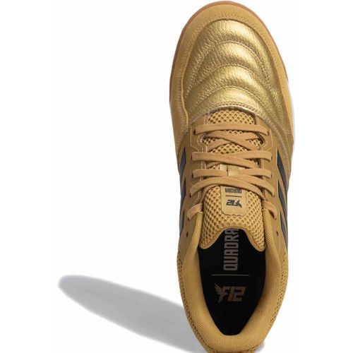 CHUTEIRA ADIDAS FUTSAL QUADRA F12 HP4179 DOURADO PRETO
