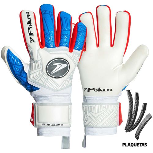 LUVA POKER FUTEBOL ORTHO VULCAN III 01135BA BRANCO AZUL