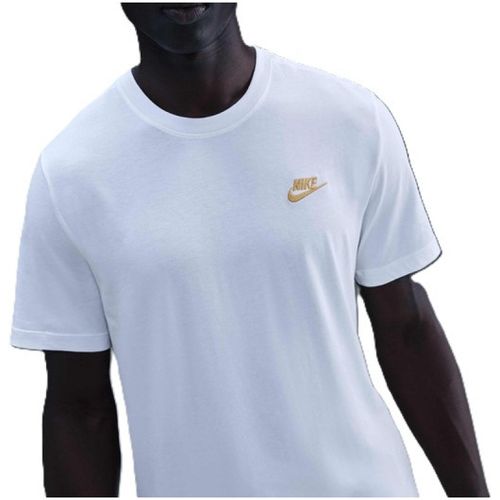 CAMISETA NIKE SPORTSWEAR AR4997-104 BRANCO AMARELO